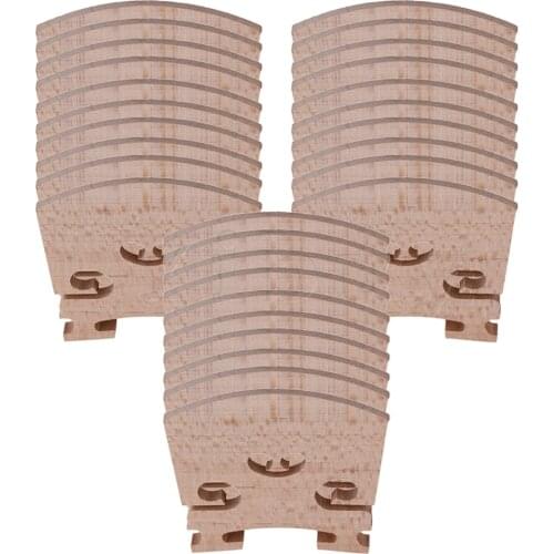 30PCS Burlywood Maple Violin Bridge for 4/4 3/4 1/2 1/4 Full Size Violin Parts accessories
