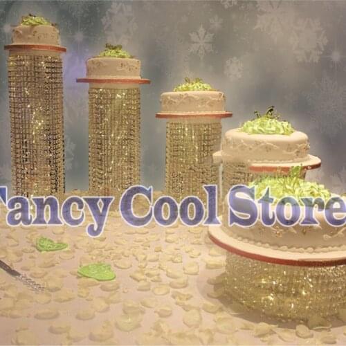 5pcs/lot wedding Master table decoration Free shipping Luxury crystal acrylic wedding cake stand cake tray wedding pastry tray
