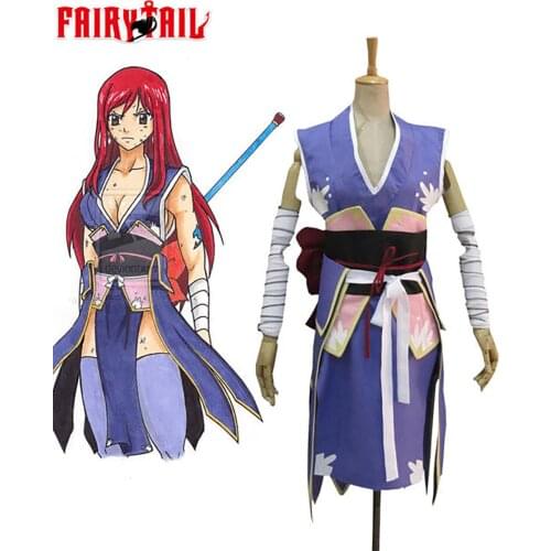 Anime Fairy Tail Cosplay Costumes Erza Scarlet Cosplay Costume Girls Woman Halloween Costume For Women Men Skirt Socks