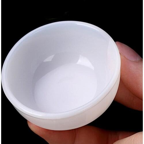 White Jade Porcelain Cups Handmade Ceramic Kungfu Teaset Pu'er Master Single Teacup For Tea Brewing Drinking Collection Gift