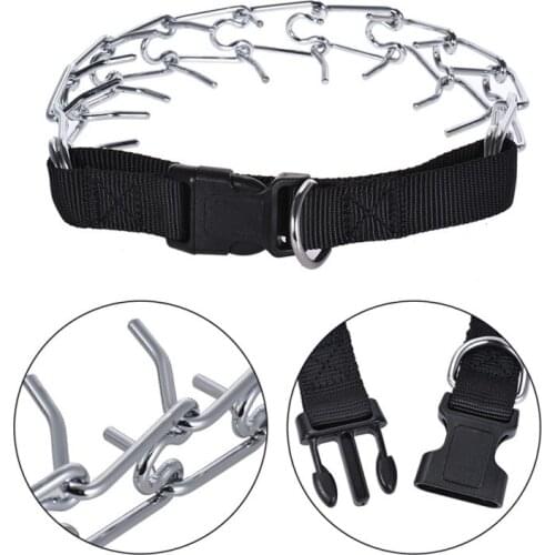 Safe Durable Adjustable Iron Training Dog Collar Puppy Stimulating Metal Necklace Dog Accessories