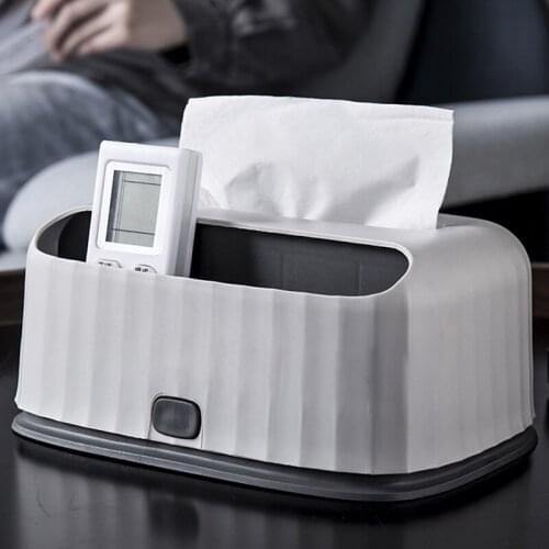 Multi Grids Desktop Tissue Box Holder Household Living Room Coffee Table Remote Control Debris Storage Organizer