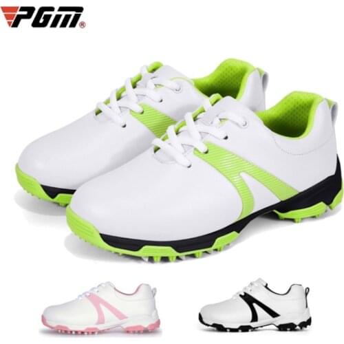 PGM Golf Childrens Shoes Waterproof Casual Sports Teenage Sneakers Lace-Up Breathable Non-Slip XZ154 Wholesale