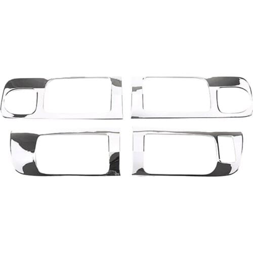 For Toyota 14-21Silver Highlight Interior Inner Handle Frame Door Bowl Protective Stickers Decorative Patch Auto Parts