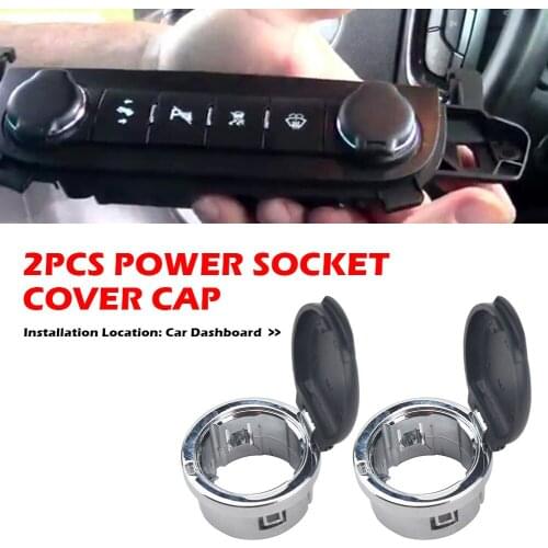 Tools 20983936 Cigarette Lighter Kit Elements + Easily Installation Personal Car for Chevy SILVERADO 1500 Black+Chrome