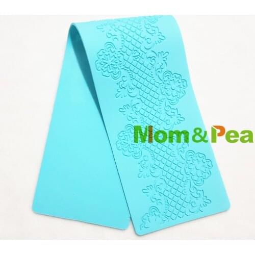 Mom&Pea GX179 Free Shipping Lace Mold Cake Decoration Fondant Cake 3D Mold Food Grade Silicone Mould