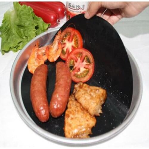 2pcs Reuseable Non-stick Mat Pan Fry Liner Sheet Cooking Wok Sheet Pad Kitchen Bbq Baking Mats Cooking Tool Round #50g