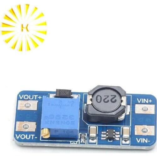 MT3608 DC-DC Step Up Converter Booster Power Supply Module Boost Step-up Board MAX output 28V 2A For Arduino Connector