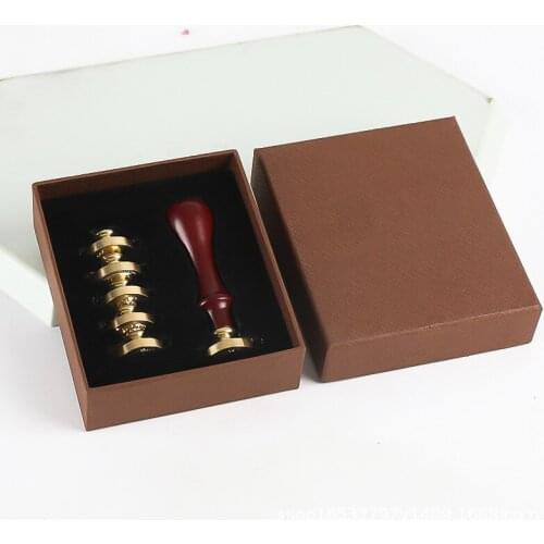 Metal Christmas fire lacquer seal set holiday packaging gift wax printing set wax printing DIY sealing wax decoration craft kit