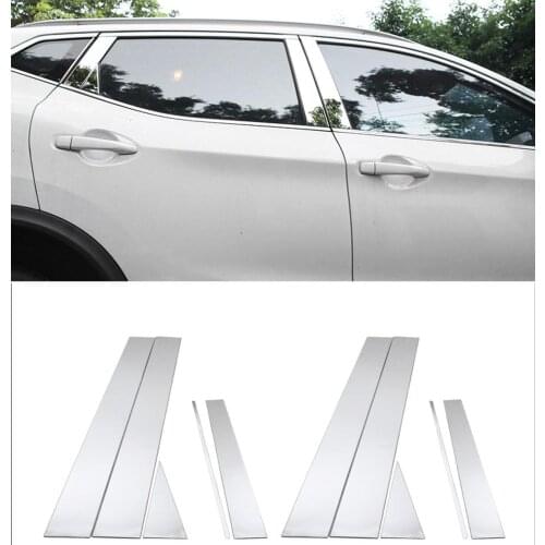 Stainless steel Exterior Window Sill Lid Trims for nissan qashqai 2007 2008 2009 2010 2011 2012 2013 2014 -2017 2018 Car Styling