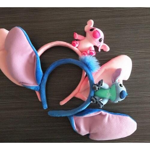 NEW Cute Lilo Stitch Pink Angle EARS COSTUME Headband Cosplay Plush Adult/Kids Gift