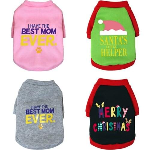 Dog Clothes Winter Warm Pet Clothes for Chihuahua French Bulldog Christmas Puppy Cat Pullover Sweatshirt Pet Puppy Dog Apparel