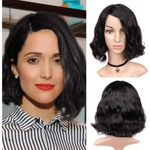 Wignee Short Bob Body Wave Wig Lace Part Human Hair Wig 150%Density Brazilian Remy Hair Side Part Lace Human Wig for Black Women