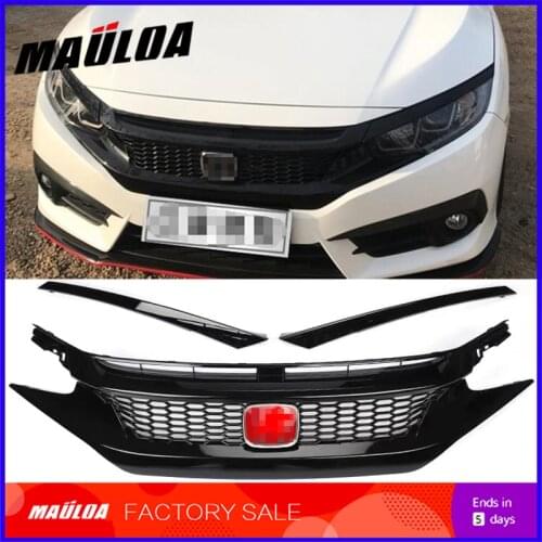 ABS modify Honeycomb car front grille racing grills grill for Civic 2016 2017