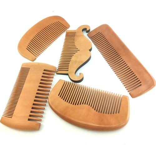 Portable Wood Comb Natural Green Pear Wood Hair Hair Comb Anti-Static Personal care Tools for Hair/Mens beard