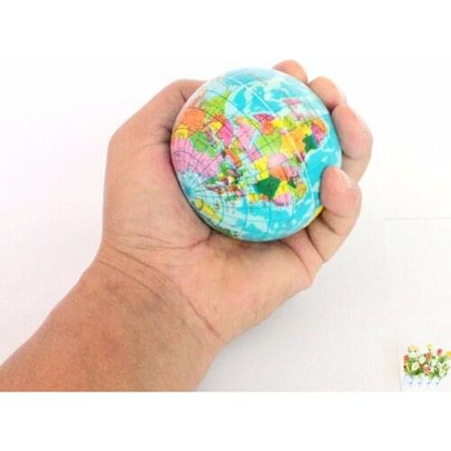 1pcs Relief World Map Foam Ball Atlas Globe Palm Ball Planet Earth squeeze oyuncak gadgets squeeze antistress Stress