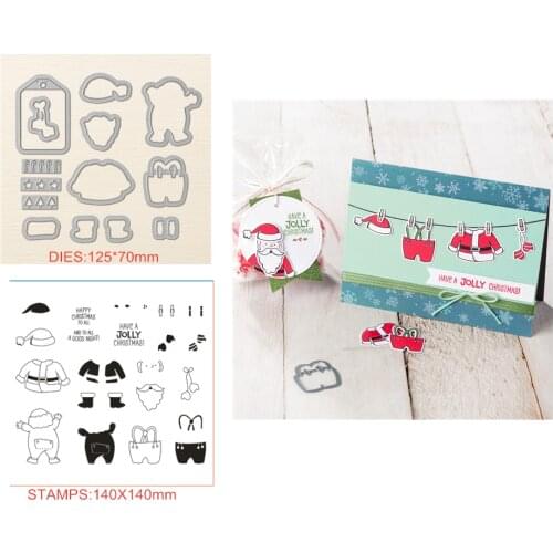 Santa Claus Metal cutting dies and stamps For Scrapbooking Embossing Decorative Crafts DIY Paper Cards Stamp and DIES