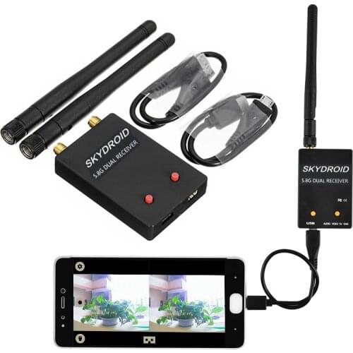 Skydroid 5.8G UVC Dual Antenna 150CH Audio FPV Receiver for Android Mobile Phone Tablet Smartphone Transmitter RC FPV receiver