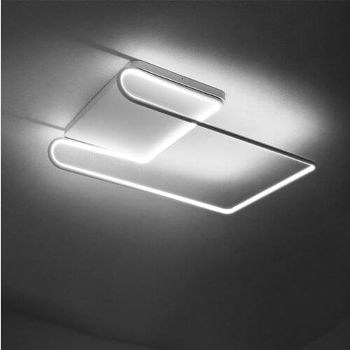Modern LED Ceiling Lamp for Bedroom Living Dining Room Kitchen Luminarias Para Lustre Plafond Lamp Black And White Fixture