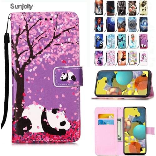 Sunjolly PU Leather Case for Huawei Mate 30 Lite 20 Honor 10 Lite P Smart Play 8A Y6 2019 NOVA 5i Pro Wallet Case Cover coque