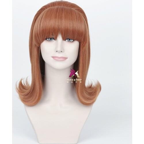 New 7080s Retro Short Hair Anti-twisted Style Halloween Dance Daily Dress Up Ladies Short Hair Brown Halloween Cosplay Wig