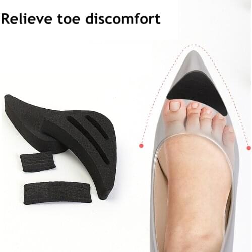 1pair Women High Heel Toe Plug Insert Shoe Front Filler Cushion Pain Relief Protector Accessories Forefoot Pad Half Feet Insoles