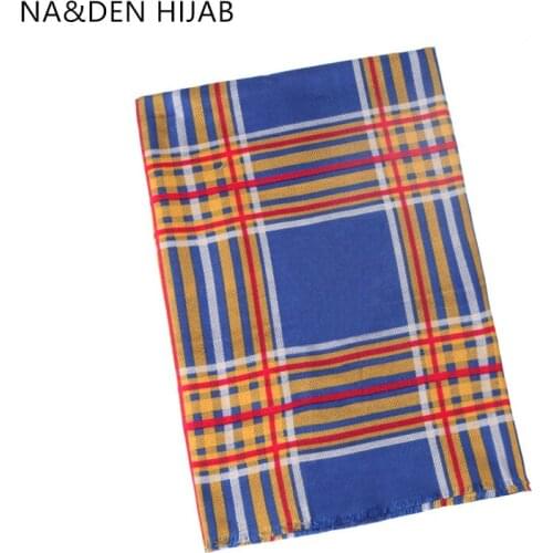 1PC Plaid scarves Ladies thick scarf Hi-Q wraps Muslim hijab Islamic new bandana Womens fashion shalws Multi-Purpose muffler