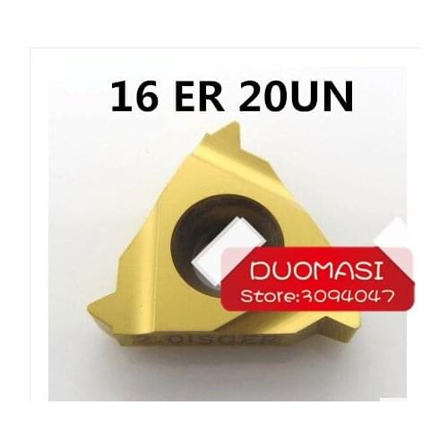 10pcs 16 ER 20 UN ,Indexable Tungsten Carbide Threading Lathe Inserts for Threaded Lathe Holder,thread turning tool holders