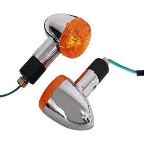 2 PCS Motorcycle Motorbike Amber Turn Signal Lights For Kawasaki Vulcan VN 750 800 900 1500 1600 1700 2000