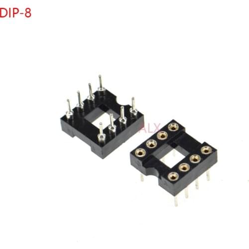 20PCS DIP8 IC ROUND HOLE SOCKET 8p DIP CHIP TEST HOLDER Adaptor 8 PIN dip-8 DIP 8PIN 2.54MM PITCH CONNECTOR