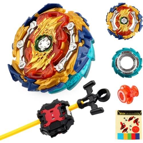 B139 4D Alloy Spinning Top with String Launcher Kids Gyro Fighting Toys