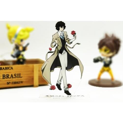 Love Thank You Bungou Stray Dogs Dazai Osamu acrylic stand figure model double-side plate holder cake topper anime