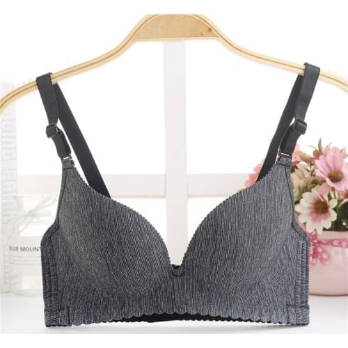 Thin cup Seamless Wire Free Bra gather breast Sexy Deep U Cup Bra For Women big size Push Up Lingerie bra for student girl 32-38