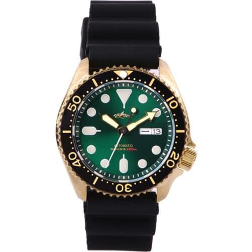 Men dive wrist watch,mens automatic watches HEIMDALLR man luxury mechanical wristwatch 200m waterproof fashion relogio bronze