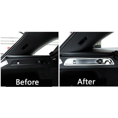 For Mercedes Benz GLC Class X253 200 260 300 2015-2017 ABS Chrome Car Rear Trunk Hook Decorative Cover Trim 3D Stickers 2pcs