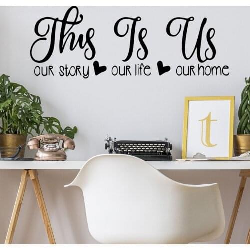 This Is Us English Phrase Wall Stickers one piece Decoration Sticker Can Be Removed decoracion hogar moderno decor for room 2020