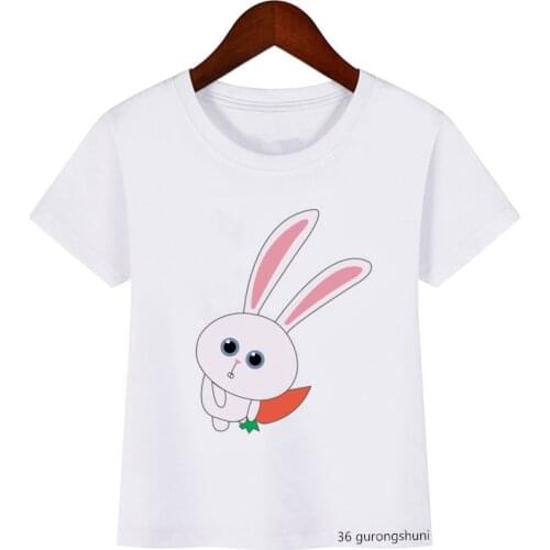Lovely Children Clothing Boys&girls T-shirt Cartoon Secret Life of Pets Funny Print Kids Summer Tops Unisex T Shirts Clothing