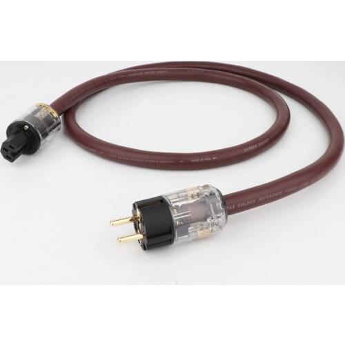 HIFI Golden reference EU/US AC power extension cord cable Hi-end Gold Plated Power Plug Cable