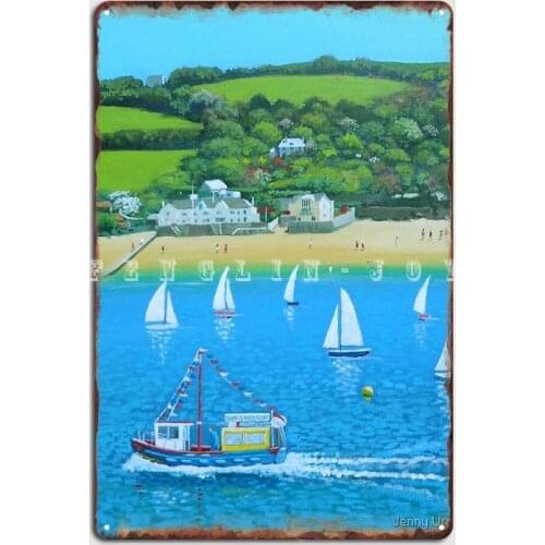 A Salcombe Summer Uk Metal Sign Cinema Kitchen Customize Garage Club Painting Décor Tin Sign Poster