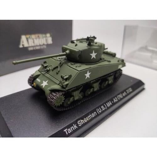 Diecast 1/72 World War II M4A2 Main Battle Tank Alloy Rare Model Collection Ornaments Dislay Souvenir Decoration Toy Gift