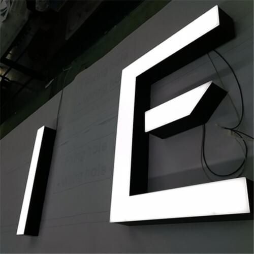 Metal Channel Letter Sign Acrylic Face Lit Signage Without Trim Cap for Shop Advertising and Decoration
