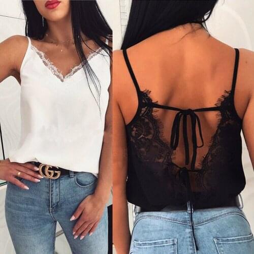 Fashion Women Summer Hot Vest Camis Sleeveless tank Tops Ladies Lace Sexy Loose V-Neck Tanks Tees Tops Camis Bralette Bustier