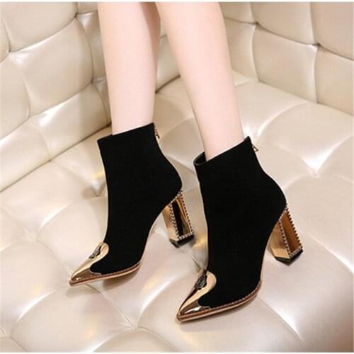 2020 new hot Women Boots Ankle Boots for Women Korean Casual Fashion Winter Boots Wemon High Quality woman shoes high heels sexy