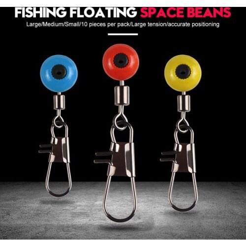 10Pcs/Lot Fishing Float Bobber Stops Space Beans Connectors Sea Fishing Saltwater Tackle Equipment Plastic Metal Accessories