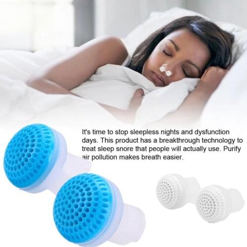 Portable Upgrated ABS + Silicone Men/Women Unisex At Night Easy Sleep Air Filter Anti Snoring Device Nose Purifier