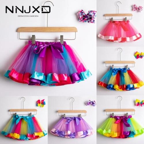 Drop Shipping Baby Girls Tutu Skirt Fluffy Children Ballet Kids Pettiskirt Baby Girl Skirts Princess Tulle Party Dance Skirts