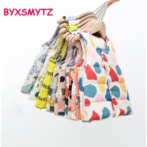 Baby Boys Girls Down Coat Autumn Winter New Warm Clothes Boy Girl Outwear Children Down Vest Kids Down Jacket 3-7 Years Old