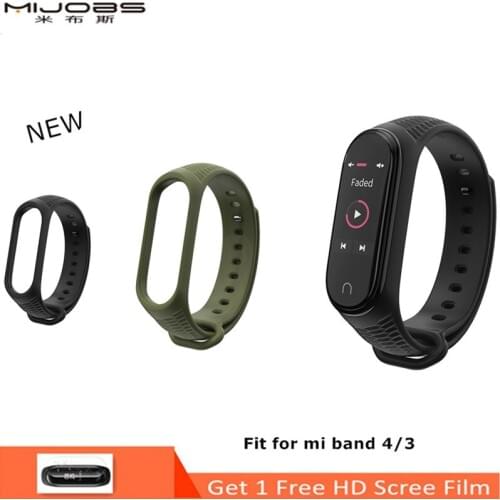 Mijobs Mi Band 4 Strap Silicone Wrist Strap for Xiaomi Mi Band 4 Accessories Miband 4 Smart Wristbands Bracelet Miband 4 Strap