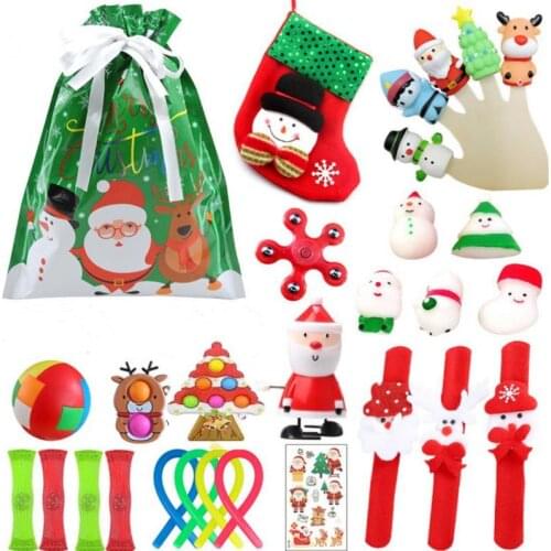 Christmas Decompression Set Halloween Countdown Game Box Vent Stress Relief Toys Christmas Halloween Decorations Toy for Kid