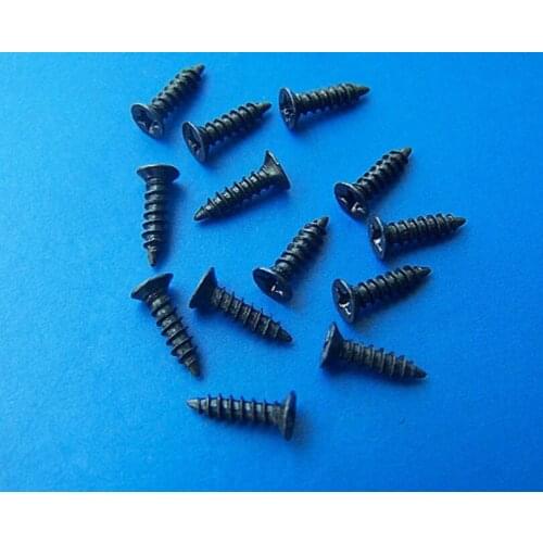 KA1.2 1.4 1.7 M2 2.3 2.6 2.8 M3 *2 3 4 5 6 7 8 10 12mm silver or black flat head cross phillips pointed tail self-tapping screws
